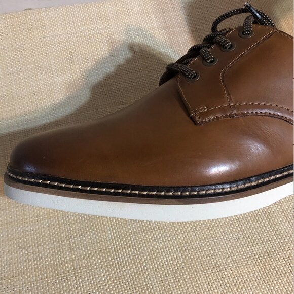 NWT:  Nunn Bush RIDGETOP Tan Multi Plain Toe Oxfords - Size 8 - Extra Wide - Picture 3 of 4